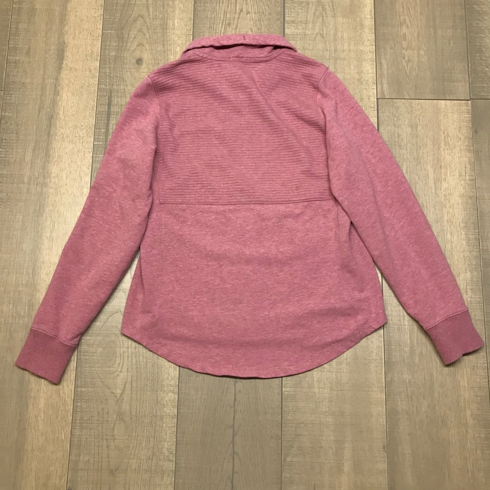 L.L. Bean Sweatshirt Womens Size PS Petite Small Pink Pullover Funnel Neck Cozy - Picture 2 of 10